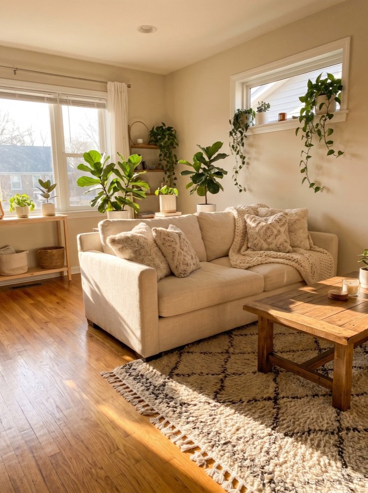 Tidy clean living room